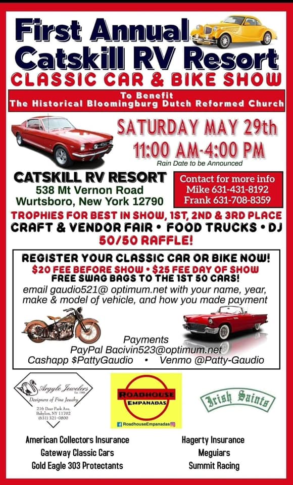 First Annual Catskill RV Resort Classic Car and Biker Show - Hudson ...